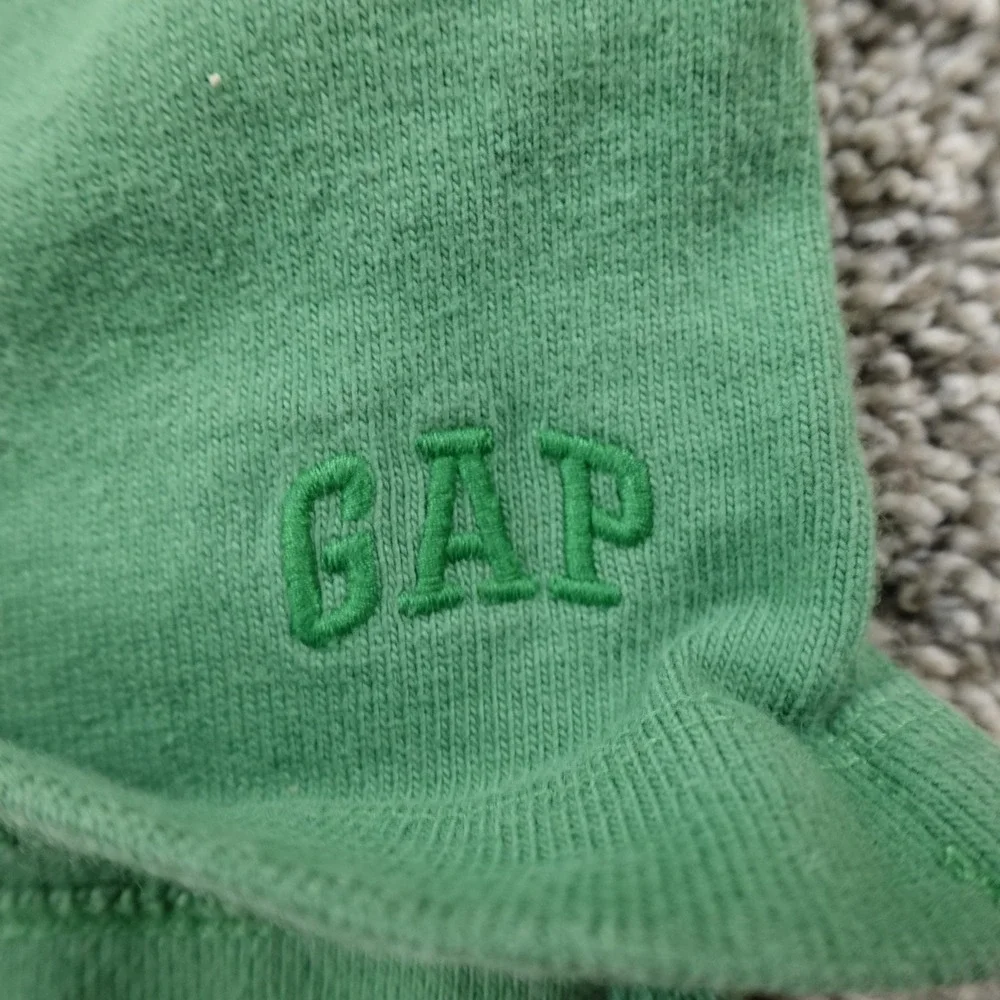 Gap Rugby Shirt‎ Mens S Green Purple Stripe Long Sleeve Polo Casual Preppy Y2K